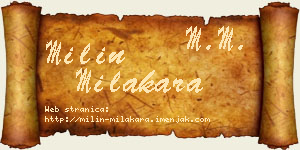 Milin Milakara vizit kartica